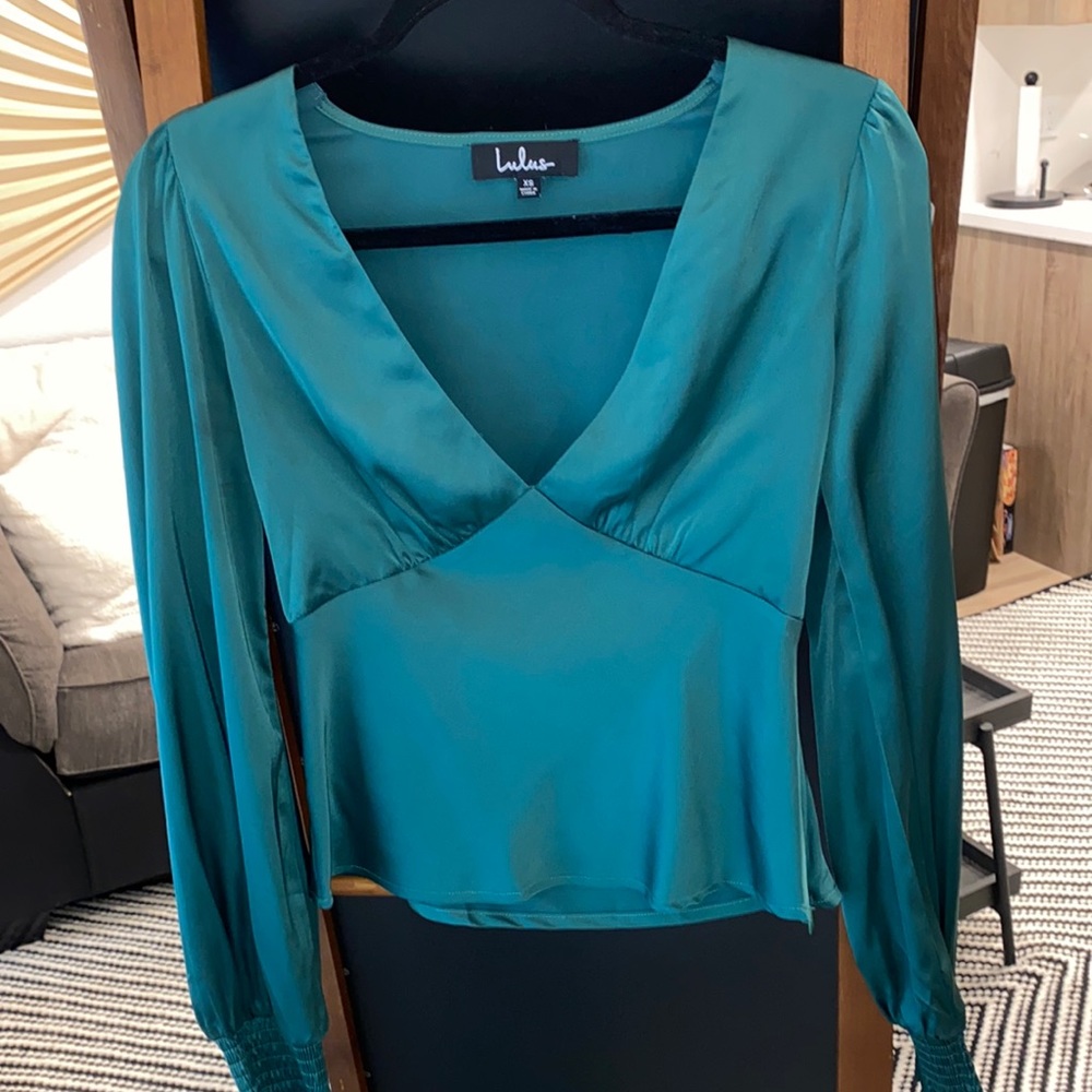 Lulus Satin Blouse